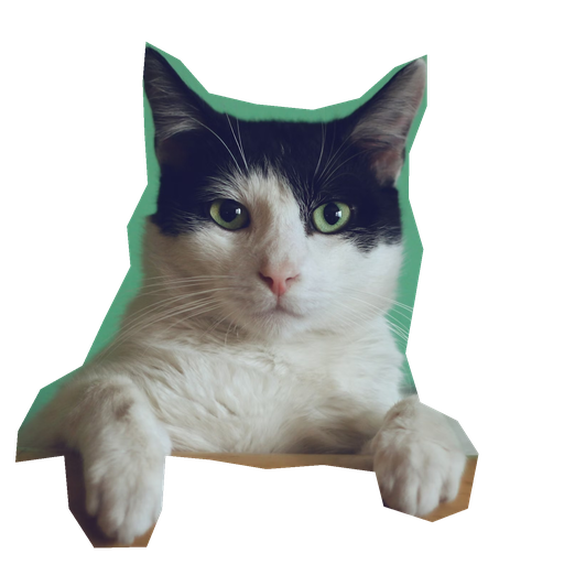 Scissor Cutout Cat (Square)